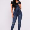 Ripped Hole Stretch Rompers Jumpsuit Jeans - Image 4