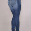 Ripped Jeans Deep Blue Denim Jeans For Women - Image 3