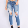 Ripped Jeans Women Distressed Skinny Denim Pants