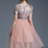 Round Neck Short Sleeve Jacquard Semi Sheer - Image 3