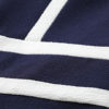 Round Neck Short Sleeve Striped Pleated Flare Dress - Image 4