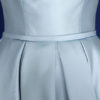 Satin Off The Shoulder Prom Dress Lace Up Pleated Knee Length Dress - Image 9