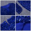 Sequins O-Neck Long Sleeve Sexy bodycon Party Dress - Image 4