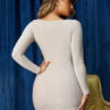 Sexy Bodycon Plunging Twisted Shaping Mini Dress - Image 6
