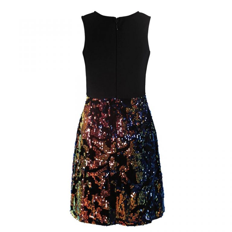 Sexy Deep V-Neck Sleeveless Sequins Tank Bodycon Party Dress - Image 3