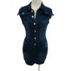 Sexy Hip Denim Slim Casual Bodycon Tunic Dresses - Image 4