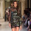 Sexy Long Sleeve Sequin Lace Hollow Out Mini Club Dress - Image 2