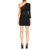 Sexy One Shoulder Deep V Celebrity Mini Bodycon Club Dress - Image 4