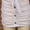 Sexy Ruched Bodycon Button Mini Dress - Image 5