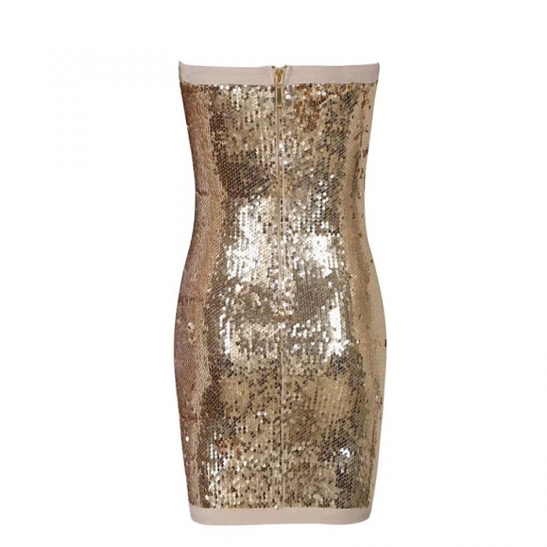Sexy Strapless Evening Party Mini Runway Club Dress - Image 4