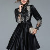 Shirt Dress Embroidered Long Sleeve Midi Dress