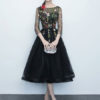 Short Floral Print Cocktail Dress Lace Tulle Prom Party Dress