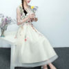Short Floral Print Cocktail Dress Lace Tulle Prom Party Dress - Image 4
