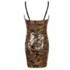 Spaghetti Strap Leopard Print Sexy Mini Club Dress - Image 3