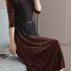 Stand Collar Midi Dress Pleated Dress - Image 2