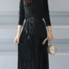 Stand Collar Midi Dress Pleated Dress - Image 6