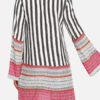 Striped Shift Flared Sleeve Printed Dress - Image 3