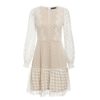 Transparent Long Sleeve Polka Dot Mini Dress - Image 3