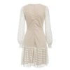 Transparent Long Sleeve Polka Dot Mini Dress - Image 4