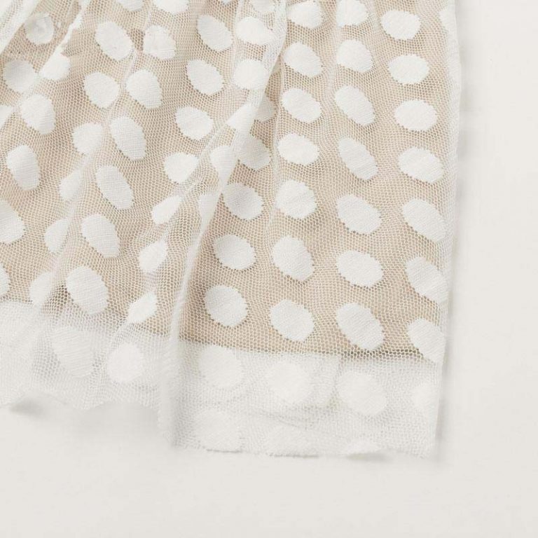 Transparent Long Sleeve Polka Dot Mini Dress - Image 7