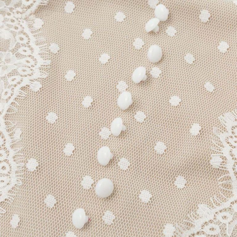 Transparent Long Sleeve Polka Dot Mini Dress - Image 8