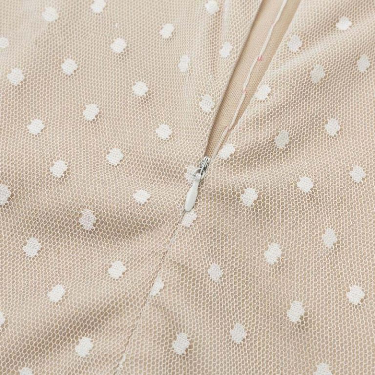 Transparent Long Sleeve Polka Dot Mini Dress - Image 9