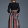V Neck Half Sleeve Printed Slim Fit Flare Dress - Image 3