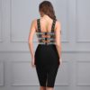 Sexy V Neck Sleeveless Bodycon Knee Length Celebrity party dress - Image 4