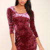 Velvet Jewel Slim Fit Short Bodycon Dress