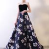 Velvet Satin Sweetheart Neckline Formal Occasion Dress - Image 4