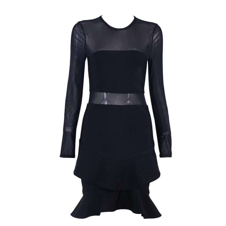 Vestido Evening Party Long Sleeve Bodycon Bandage Dress - Image 2