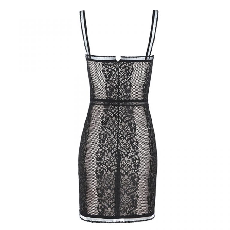Vestido Sexy Lace Spaghetti Strap Mini Club Dress - Image 3