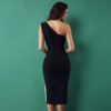 Vestidos  One Shoulder Side Split Celebrity bodycon dress - Image 5