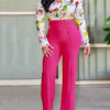 Women's Pants High Waisted Straight Leg Long Pants