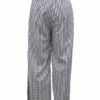Wide Leg Plaid Pants Black Split Lace Up Elastic Waist Pants For Women - Image 2