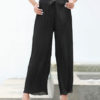 Wide Leg Trousers Pleated Chiffon Pants For Women