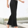 Wide Leg Trousers Pleated Chiffon Pants For Women - Image 2