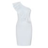 Women Bandage Sexy One Shoulder Evening Party Bodycon Club Dress - Image 4