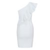 Women Bandage Sexy One Shoulder Evening Party Bodycon Club Dress - Image 5