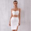 Women Bodycon Bandage Celebrity Two pieces Set Evening Party Dress
