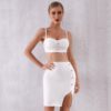 Women Bodycon Bandage Celebrity Two pieces Set Evening Party Dress - Image 2