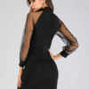 Women Bodycon Tulle Beaded Shaping Mini Dress - Image 3