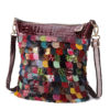 Women Bohemian Floral Genuine Leather Handbags Bright Crossbody Bags - Image 2