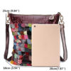 Women Bohemian Floral Genuine Leather Handbags Bright Crossbody Bags - Image 7