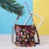 Women Bohemian Floral Genuine Leather Handbags Bright Crossbody Bags - Image 8