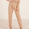 Women Casual Pants Lace Up High Waist Khaki Tapered Leg Pants
