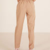 Women Casual Pants Lace Up High Waist Khaki Tapered Leg Pants - Image 3
