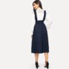 Women Classy Retro High Waist Flare Belted Skirt With Frilled Strap - Image 2