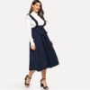 Women Classy Retro High Waist Flare Belted Skirt With Frilled Strap - Image 3