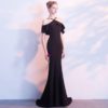 Women Criss-Cross Neck  Off the Shoulder Sexy Backless Elegant Gown - Image 2
